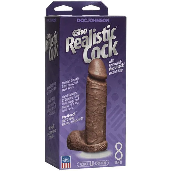 Dildos Doc Johnson The Realistic Cock 8 Inch Dildo Flesh Brown Dildos Doc Johnson The Realistic Cock 8 Inch Dildo Flesh Brown