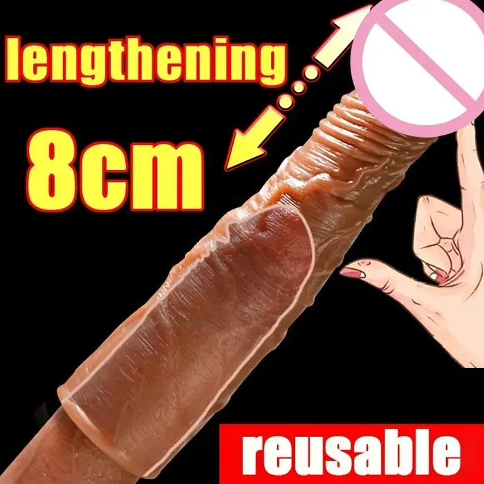 Domlust Male Sex Toys Realistic Dildo Cock Sleeve Male Sex Toys Condom Penis Extender Vagnia Anal Stimulator Domlust Male Sex Toys Realistic Dildo Cock Sleeve Male Sex Toys Condom Penis Extender Vagnia Anal Stimulator