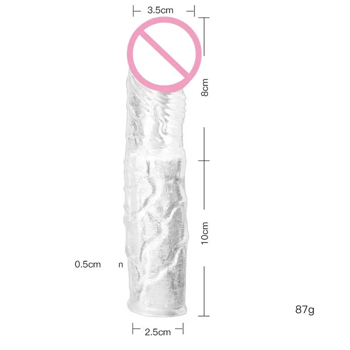 Domlust Male Sex Toys Realistic Dildo Cock Sleeve Male Sex Toys Condom Penis Extender Vagnia Anal Stimulator