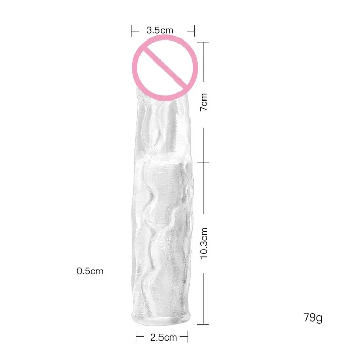 Domlust Male Sex Toys Realistic Dildo Cock Sleeve Male Sex Toys Condom Penis Extender Vagnia Anal Stimulator