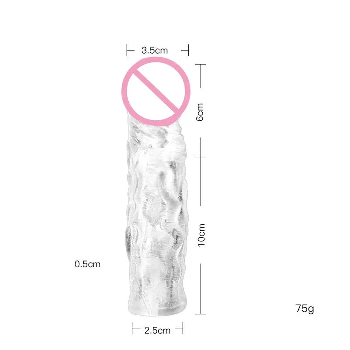 Domlust Male Sex Toys Realistic Dildo Cock Sleeve Male Sex Toys Condom Penis Extender Vagnia Anal Stimulator