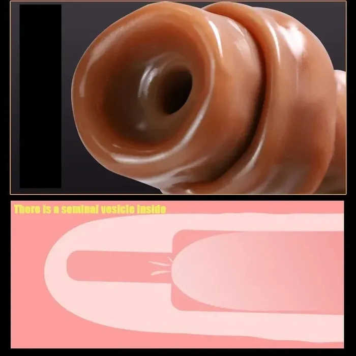 Domlust Male Sex Toys Realistic Dildo Cock Sleeve Male Sex Toys Condom Penis Extender Vagnia Anal Stimulator