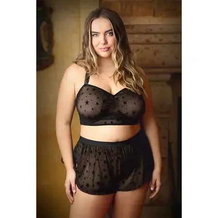 Fantasy Lingerie Fantasy Lingerie Curve Nova Star Print Halter Top Matching Shortie Black 3XL4XL Vibrators Fantasy Lingerie Fantasy Lingerie Curve Nova Star Print Halter Top Matching Shortie Black 3XL4XL Vibrators