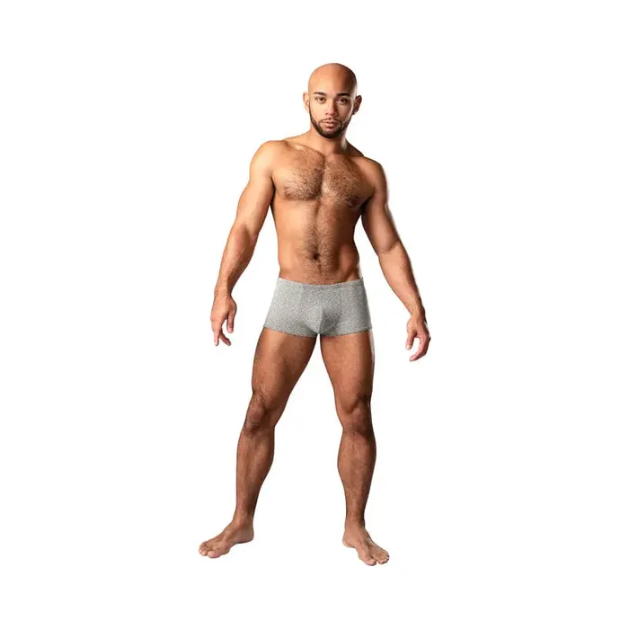 Male Power Labyrinth Mini Short Grey Weave M Male Power Male Sex Toys