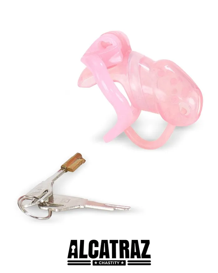 Aria Male Sex Toys 1397AR Spiked Little Sissy Cock Blocker Silicone Locking Male Chastity with Ball Divider MEGA Deal
