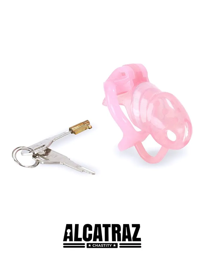 Aria Male Sex Toys 1397AR Spiked Little Sissy Cock Blocker Silicone Locking Male Chastity with Ball Divider MEGA Deal
