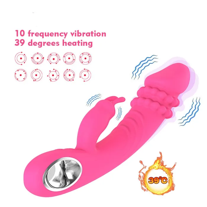 Female Sex Toys Lurevibe Lurevibe Heating Pearl Rabbit Vibrator