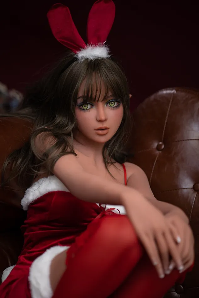 Male Sex Toys AiBei Doll Honey148cm4ft9 EU Stock Small Breast Elf Love Doll Wear Red Dress Cosplay for Men